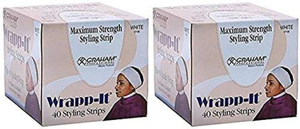 Graham Beauty Wrapp-It 40 Styling Strips White #37100 (Multi Packs)