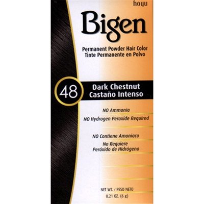 [Hoyu Bigen] Permanent Powder Hair Color Dye #48 Dark Chestnut .21Oz [1 Pack]