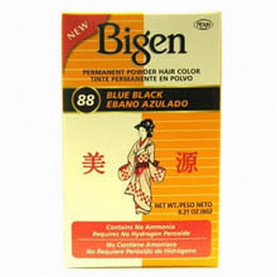 [Hoyu Bigen] Permanent Powder Hair Color Dye #88 Blue Black .21Oz [2 Pack]