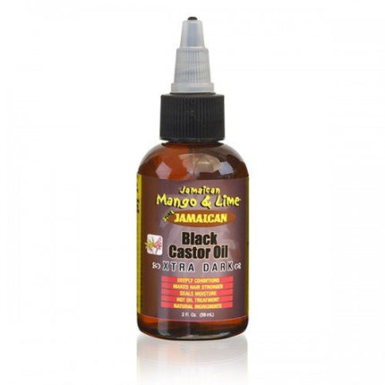 [Jamaican Mango&Lime] Pure Organic Black Castor Oil Treatment Extra Dark 2Oz [1 Pack]