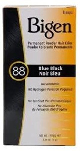 [Hoyu Bigen] Permanent Powder Hair Color Dye #88 Blue Black .21Oz [1 Pack]