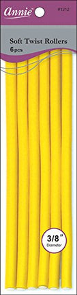 [Annie] Soft Twist Rollers 3/8???? X 10"6Pcs - #12122