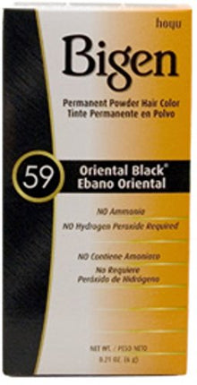 [Hoyu Bigen] Permanent Powder Hair Color Dye #59 Oriental Black .21Oz [12 Pack]