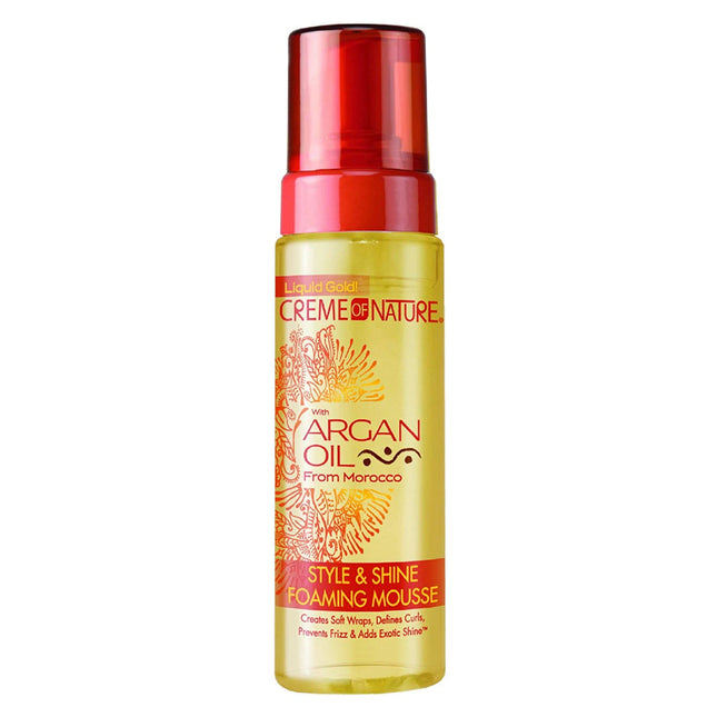 [Creme Of Nature] Argan Oil Style & Shine Foaming Mousse Wrap 7Oz Curl Setting