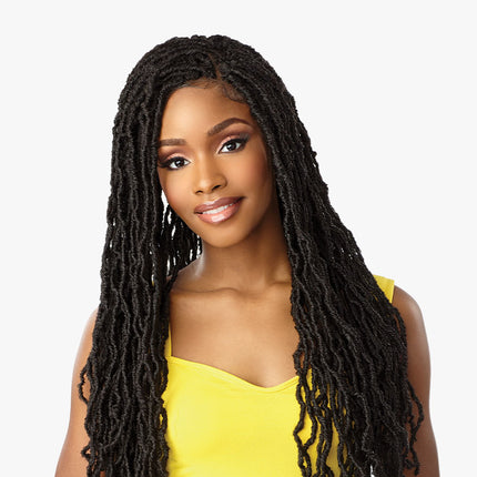 Sensationnel Cloud 9 Synthetic Hair 4x4 Lace Parting 100% Hand-braided Hd Swiss Lace Wig - Distressed Locs 28