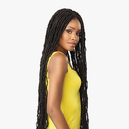 Sensationnel Cloud 9 Synthetic Hair 4x4 Lace Parting 100% Hand-braided Hd Swiss Lace Wig - Distressed Locs 40