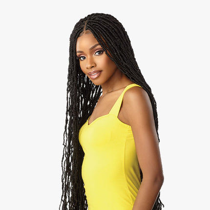 Sensationnel Cloud 9 Synthetic Hair 4x4 Lace Parting 100% Hand-braided Hd Swiss Lace Wig - Distressed Locs 40