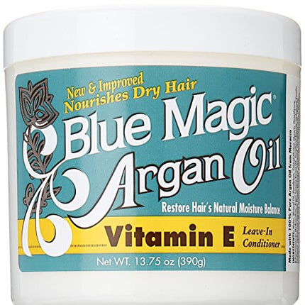 [Blue Magic] Argan Oil Vitamin-E Leave-In Styling Conditioner 13.75oz