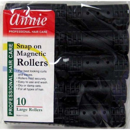 [Annie] Snap-On Magnetic Rollers Large 7/8" 10Pcs - #1232