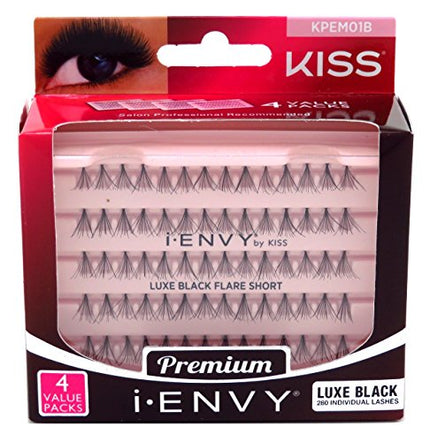 [I-Envy] Luxe Black Multi-Pack Individual Short Lashes 4 Sets