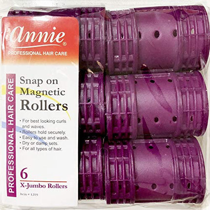 [Annie] Snap-On Magnetic Rollers X-Jumbo 1 3/4???? 6Pcs - #1219