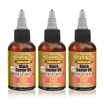 [Jamaican Mango & Lime] Pure Organic Black Castor Oil Treatment Original 2oz