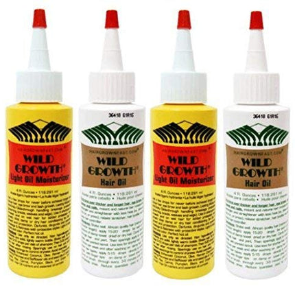 [Wild Growth] Hair Oil 4oz & Light Oil Moisturizer 4oz