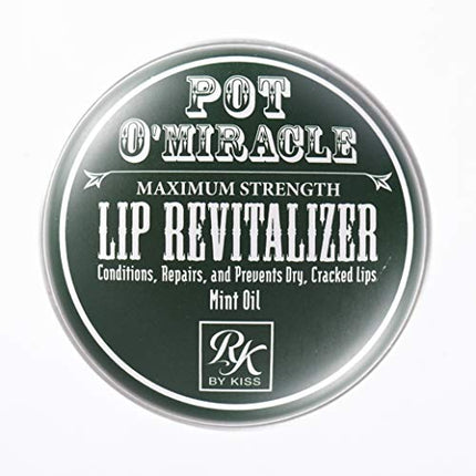 Ruby Kisses Pot O Miracle Maximum Strength Lip Revitalizer Balm Mint Oil Rb01