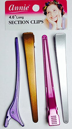 [Annie] Plastic Section Clip 4.6" 4Pcs - #3132