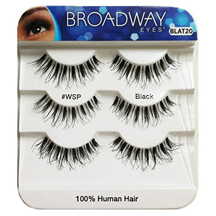 [Broadway Eyes] 100% Human Hair Lashes Trio Pack