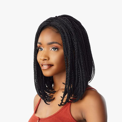 Sensationnel Cloud 9 4x4 Hand Braided Swiss Lace Front Wig - Box Braid Bob