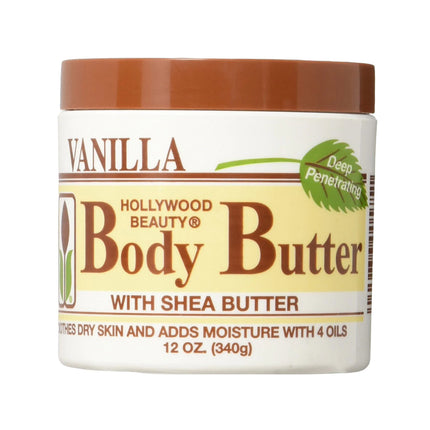 [Hollywood Beauty] Organic Body Butter With Shea Butter And Vitamin E 12Oz