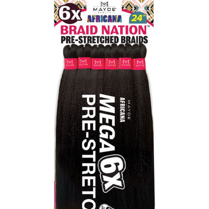 Mayde Beauty Synthetic Braid - 6x Braid Nation 24"