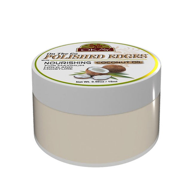[Okay] On The Go Polished Edges Nourishing Coconut Oil Edge Control Gel 0.5Oz