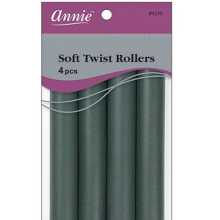 [Annie] Soft Twist Rollers #1215, 4Pcs 1???? X 10"6Pcs Dark GreenA