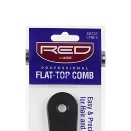 Red Professional Flat-Top Comb