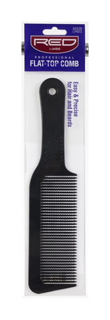 Red Professional Flat-Top Comb