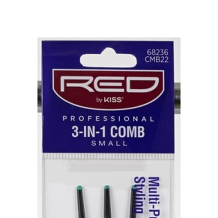 Red Professional 3-In-1 Comb Small