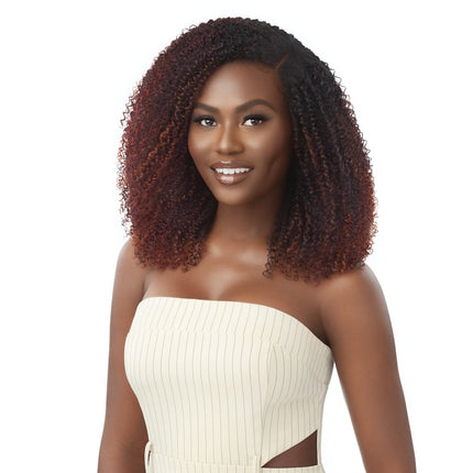 Outre Big Beautiful Human Hair Blend U Part Cap Leave Out Wig - Coily Fro 14