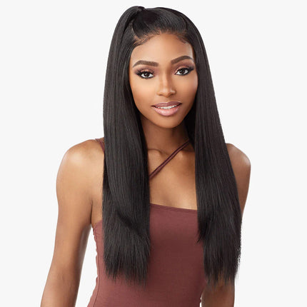 Sensationnel What Lace Human Hair Blended Center Part Lace Wig - Mariella 26"