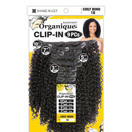 Organique Mastermix Synthetic Clip In 9pcs Extension - Coily Boho