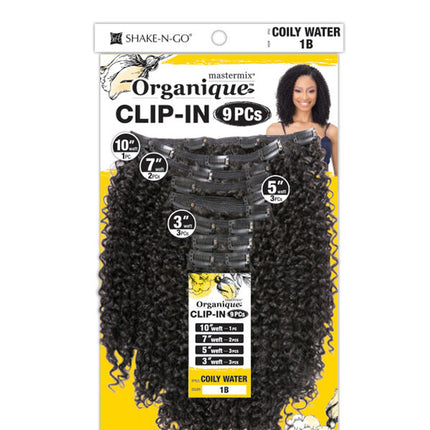 Organique Mastermix Synthetic Clip In 9pcs Extension - Coily Water