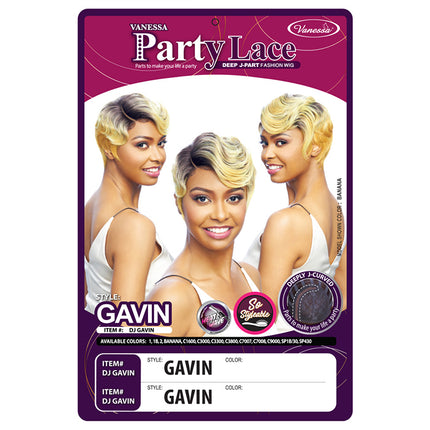 Vanessa Synthetic Party Lace Deep J-part Fashion Wig - Dj Gavin
