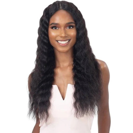 Shake-n-go Girlfriend 100% Virgin Human Hair Hd Lace Front Wig - Deep Waver 24