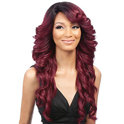 Noelle - It's A Wig! Swiss Lace Front Synthetic Wig Long Flip Curl Style