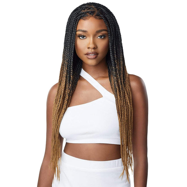 Outre Pre-braided Synthetic Hd Lace Front Wig - Knotless Triangle Part Braids