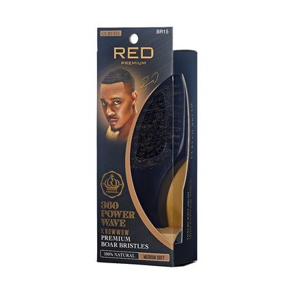 Red Premium Metallic Boar Brush