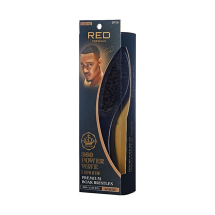 Red Premium Metallic Boar Brush