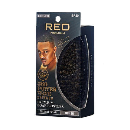 Red Premium Metallic Boar Brush