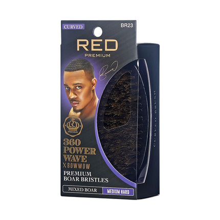 Red Premium Metallic Boar Brush