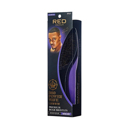 Red Premium Metallic Boar Brush