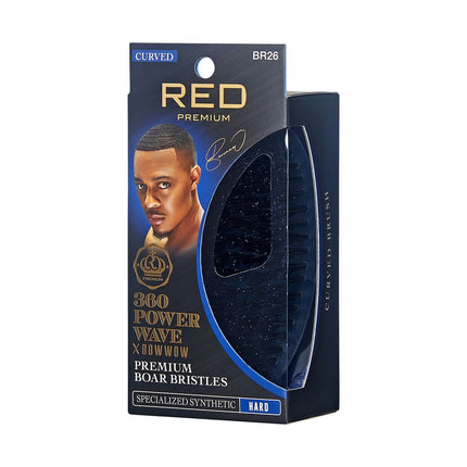 Red Premium Metallic Boar Brush