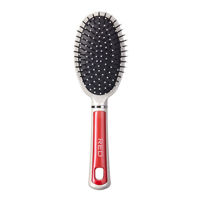 Red Round Cushion Brush Smooth Groom
