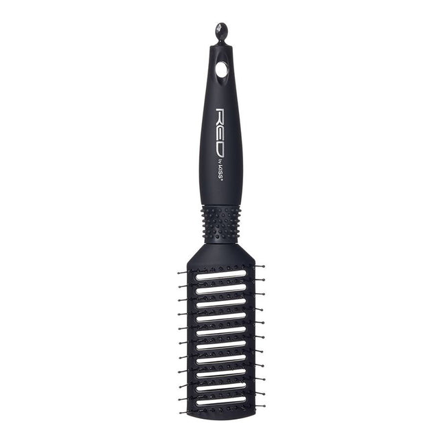 Red Blow Dry Friendly Silky Paddle Brush Vent