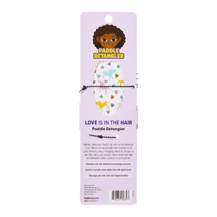 Red Paddle Detangler Brush Unicorn