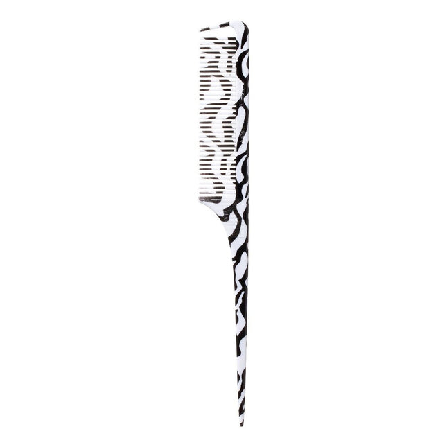 Red Zebra Parting Rat Tail Comb