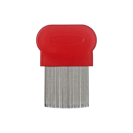 Red Metal Lice Comb