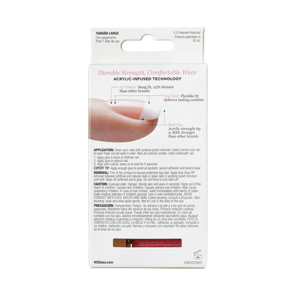 Kiss Salon Acrylic French 28 Nails Flexi-Fit