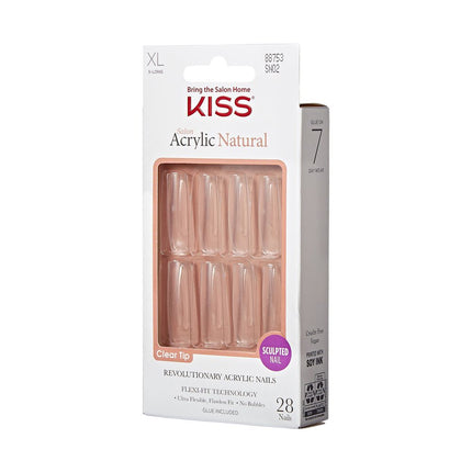 Kiss Salon Acrylic French 28 Nails Flexi-fit