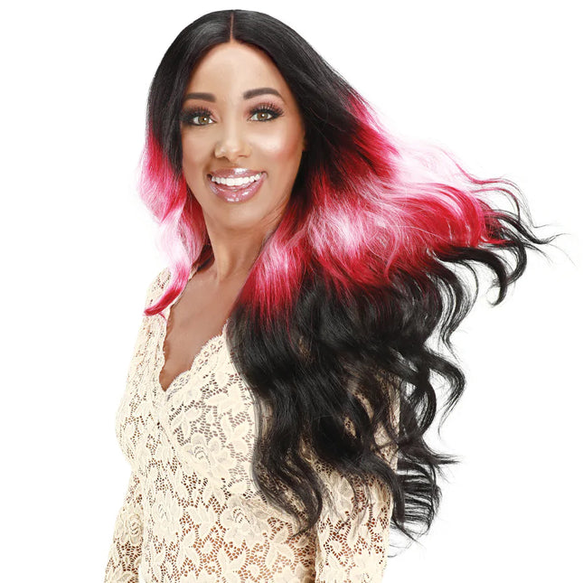 Zury Sis Layer Beam Colors Hair 4" Hd Lace Front Wig Lf-jini